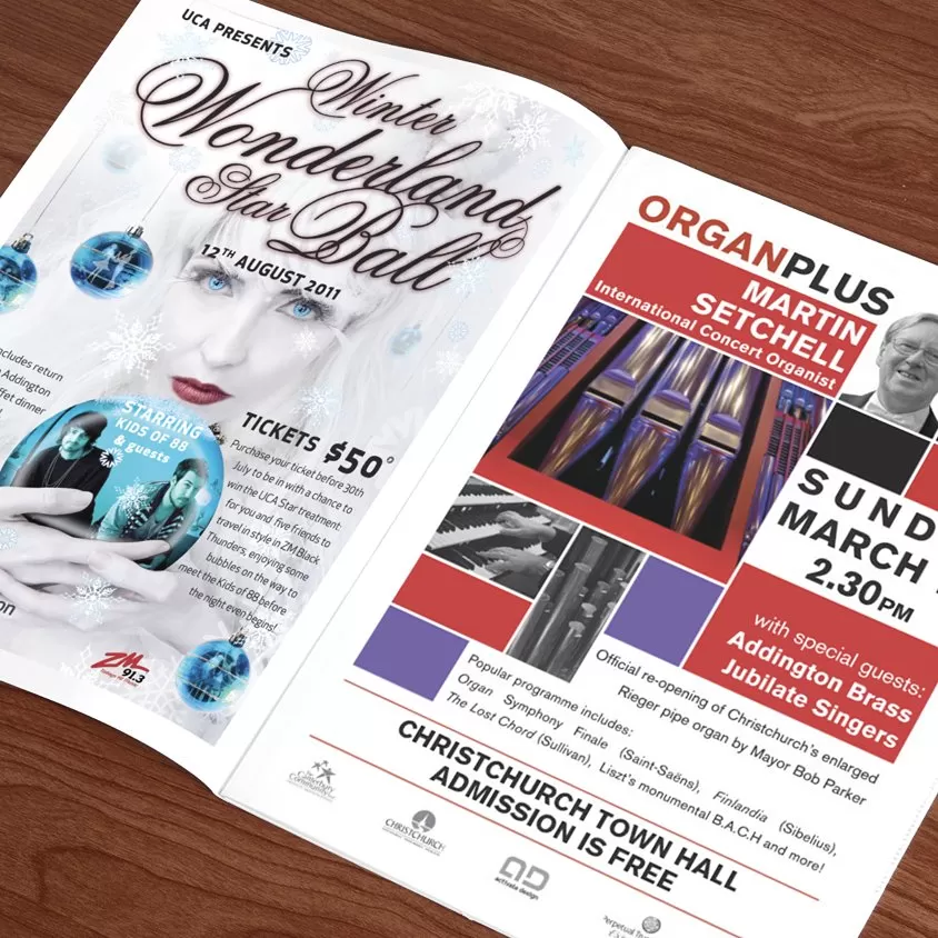 graphic design for event promotions in christchurch