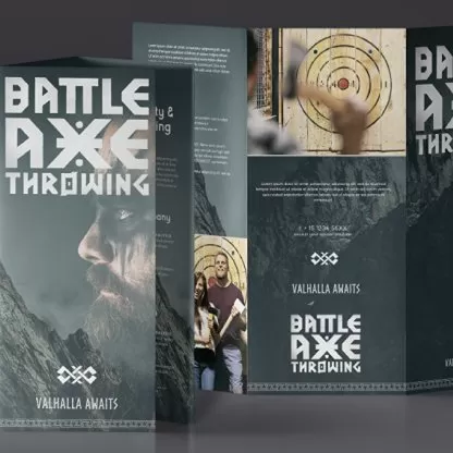 graphic design and print design for battle axe throwing christchurch