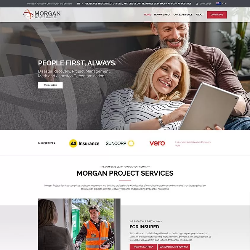 morgan project services website design